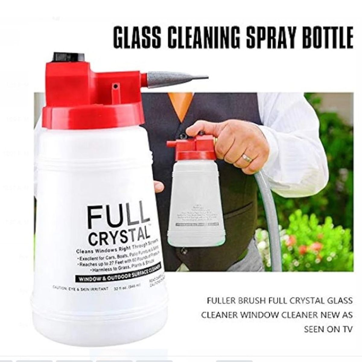 GENERICO - Limpiador completo de ventanas y superficies exteriores de cristal ROJO