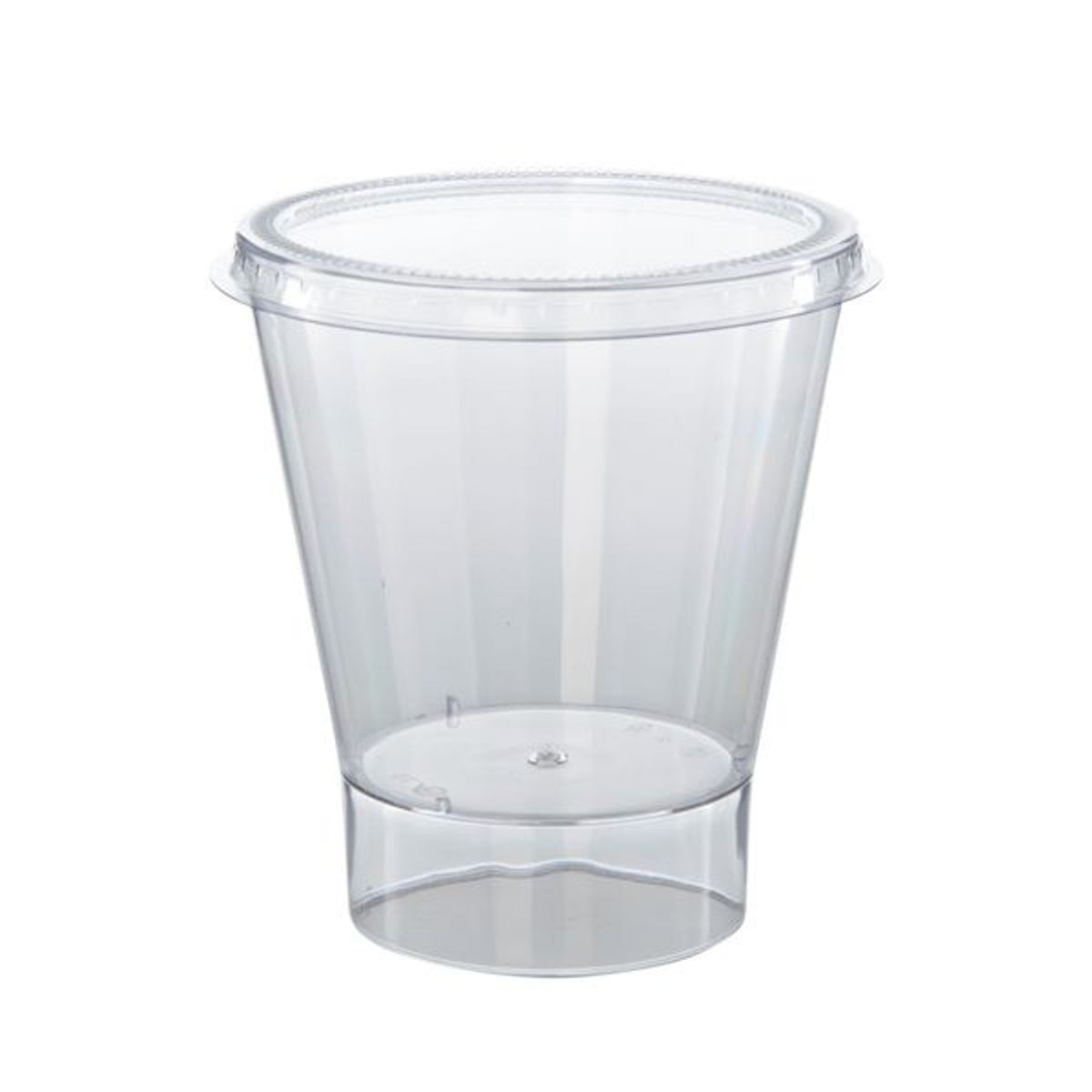 GENERICO - Vaso/ Pote Redondo C/tapa 210 Ml Acrílico Postre X 50un 7 Oz