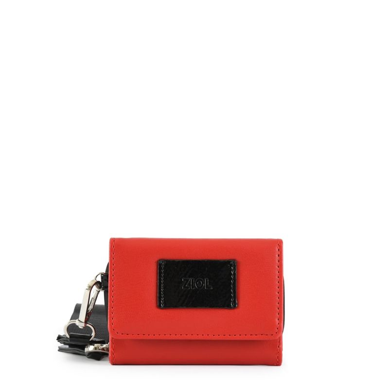 ZIOL - Billetera cierre exterior pequeña talin rojo