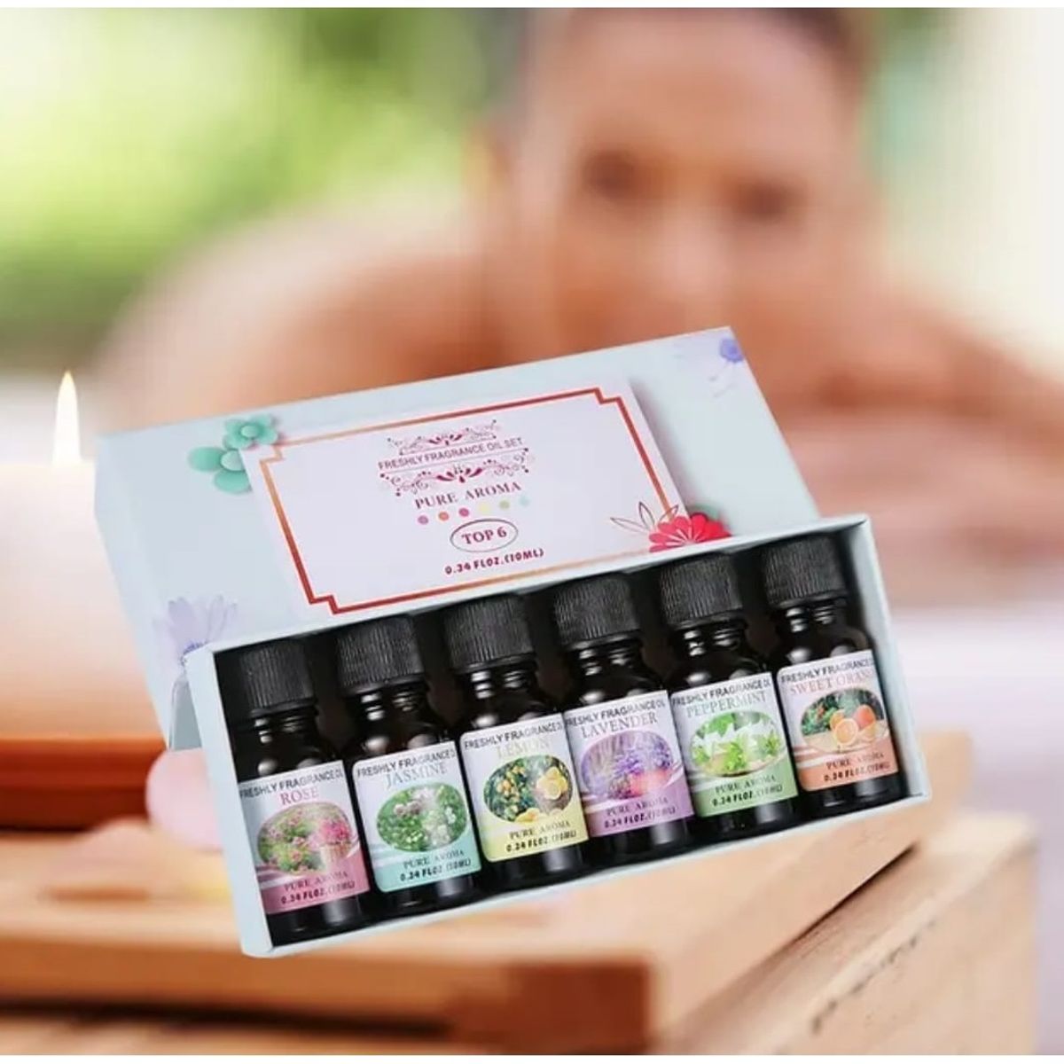 GENERICO - Humidificador Purificador De Aire Lampara Luz Led 7 + Set 6 Esencias.