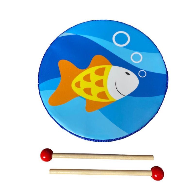 GENERICO - Tambor Juguete Montessori Diseño Pez
