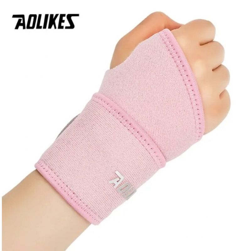 PLUSFIT - Muñequera Entrenamiento Elasticada Soft Aolike Rosada