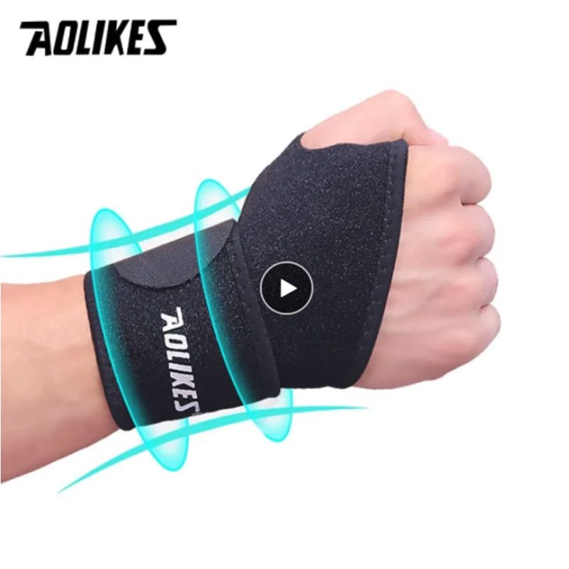 PLUSFIT - Muñequera Entrenamiento Elasticada Soft Aolike Negra