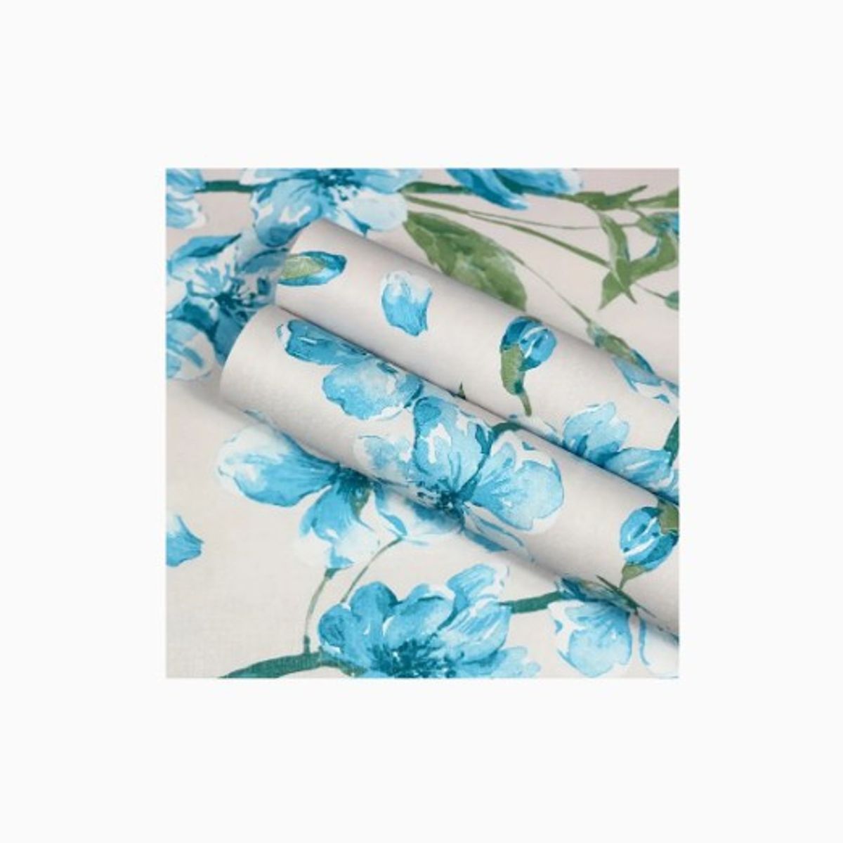 GENERICO - Papel Mural Texturizado Autoadhesivo Rollo 10mt X 45cm Flores Azules