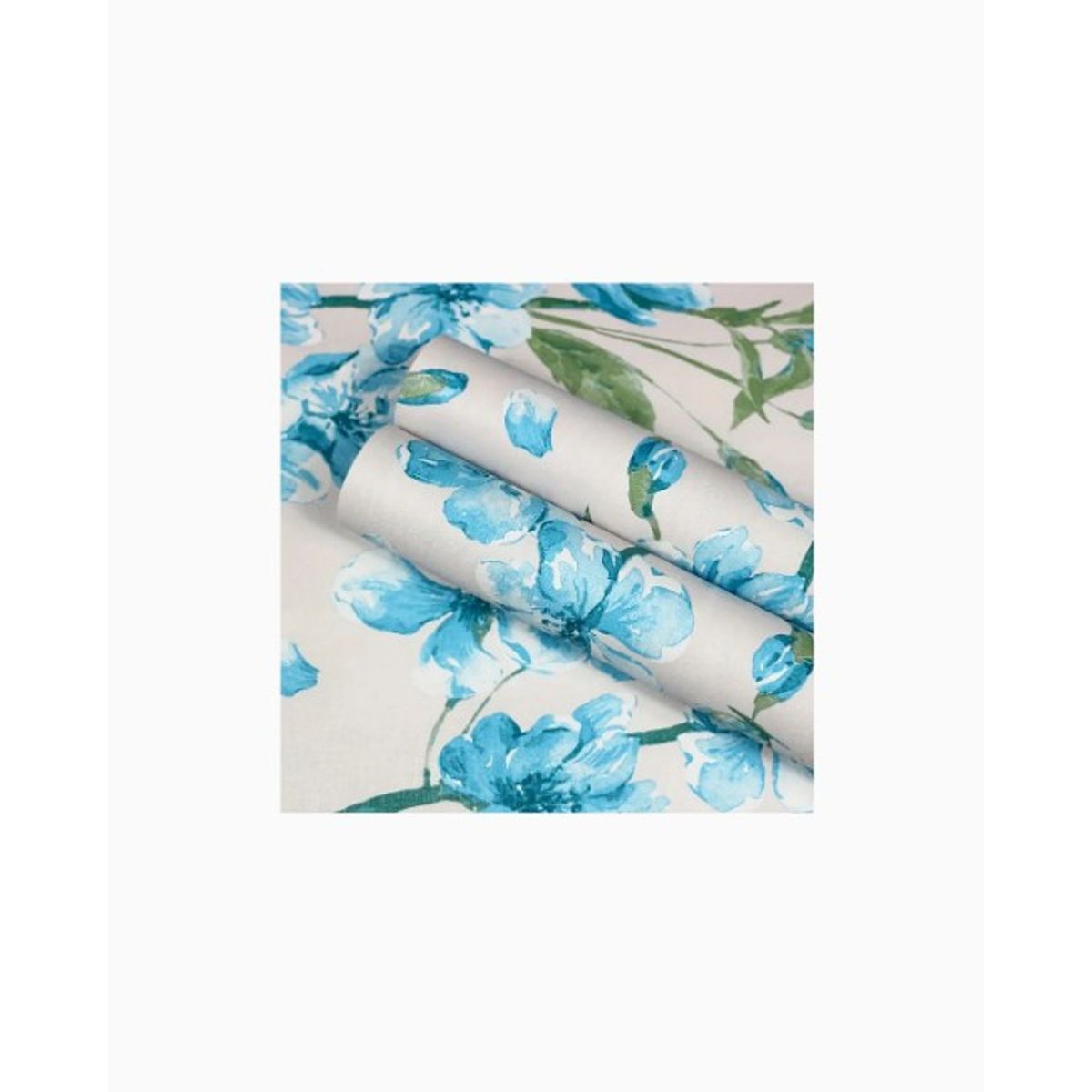 GENERICO - Papel Mural Texturizado Autoadhesivo Rollo 10mt X 45cm Flores Azules