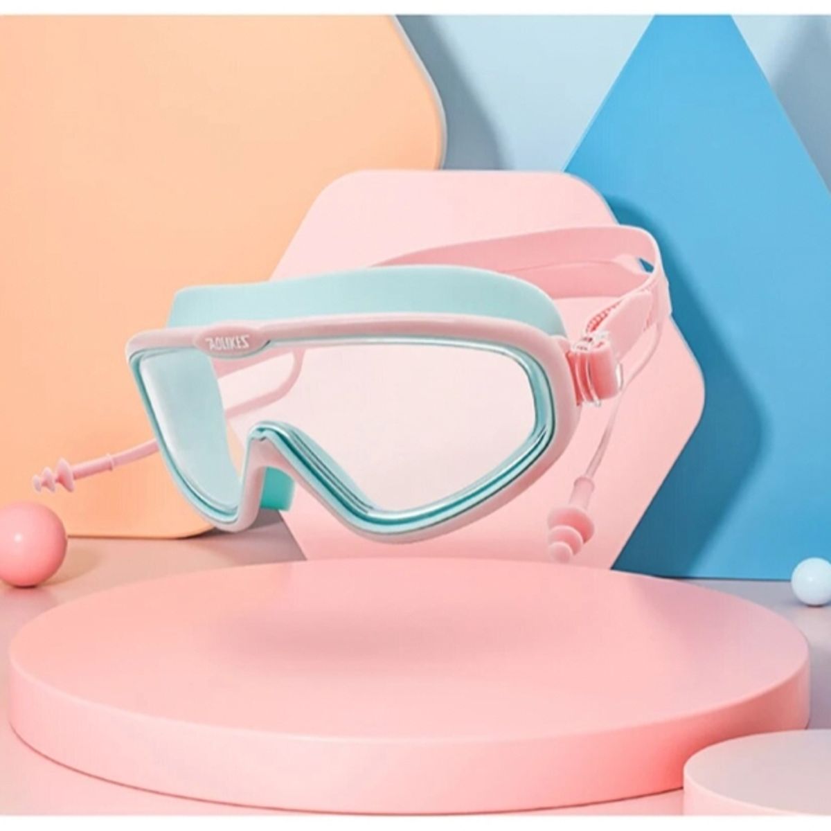 PLUSFIT - Gafas Natacion Ajustable Niño Niña Aolike Rosadas