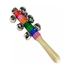 GENERICO - Cascabel Sonajero De Madera Arcoiris Para Niños