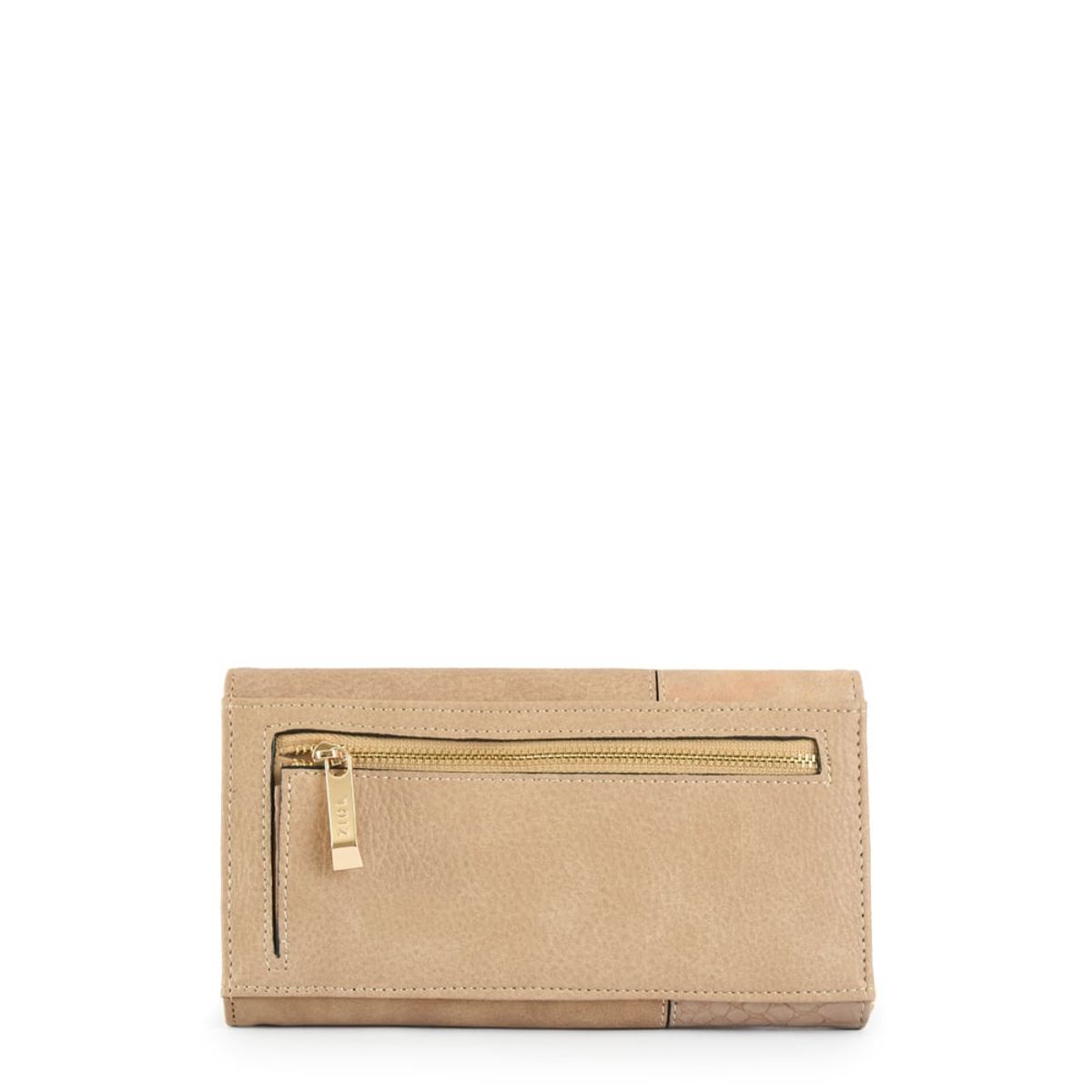 ZIOL - Chequera con flap grande croix taupe