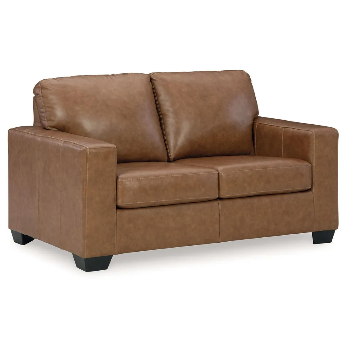 ASHLEY - Sofá cuero 2 cuerpos Bolsena caramel