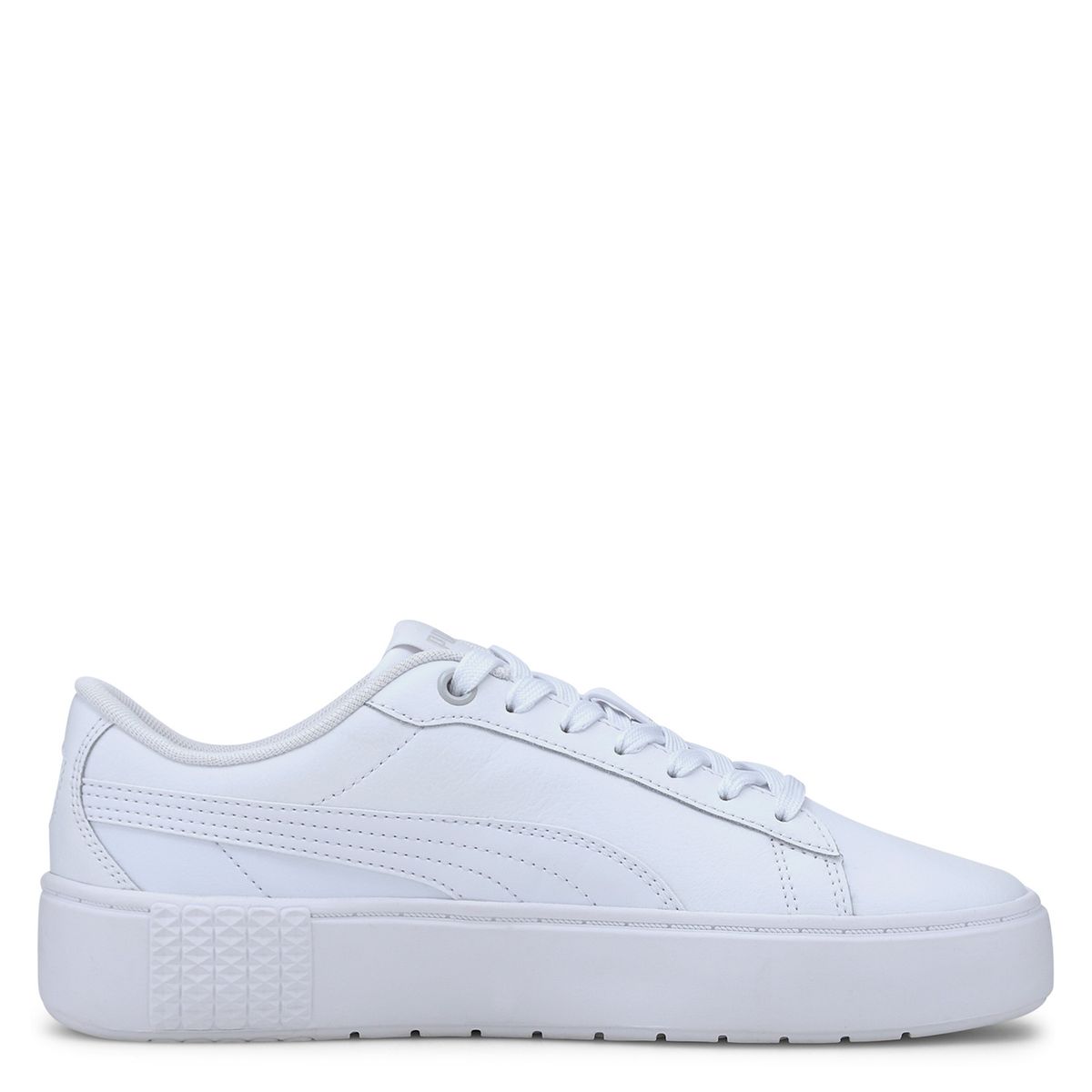 PUMA - Smash Platform V2 L Zapatilla Urbana Mujer Cuero Blanco Puma