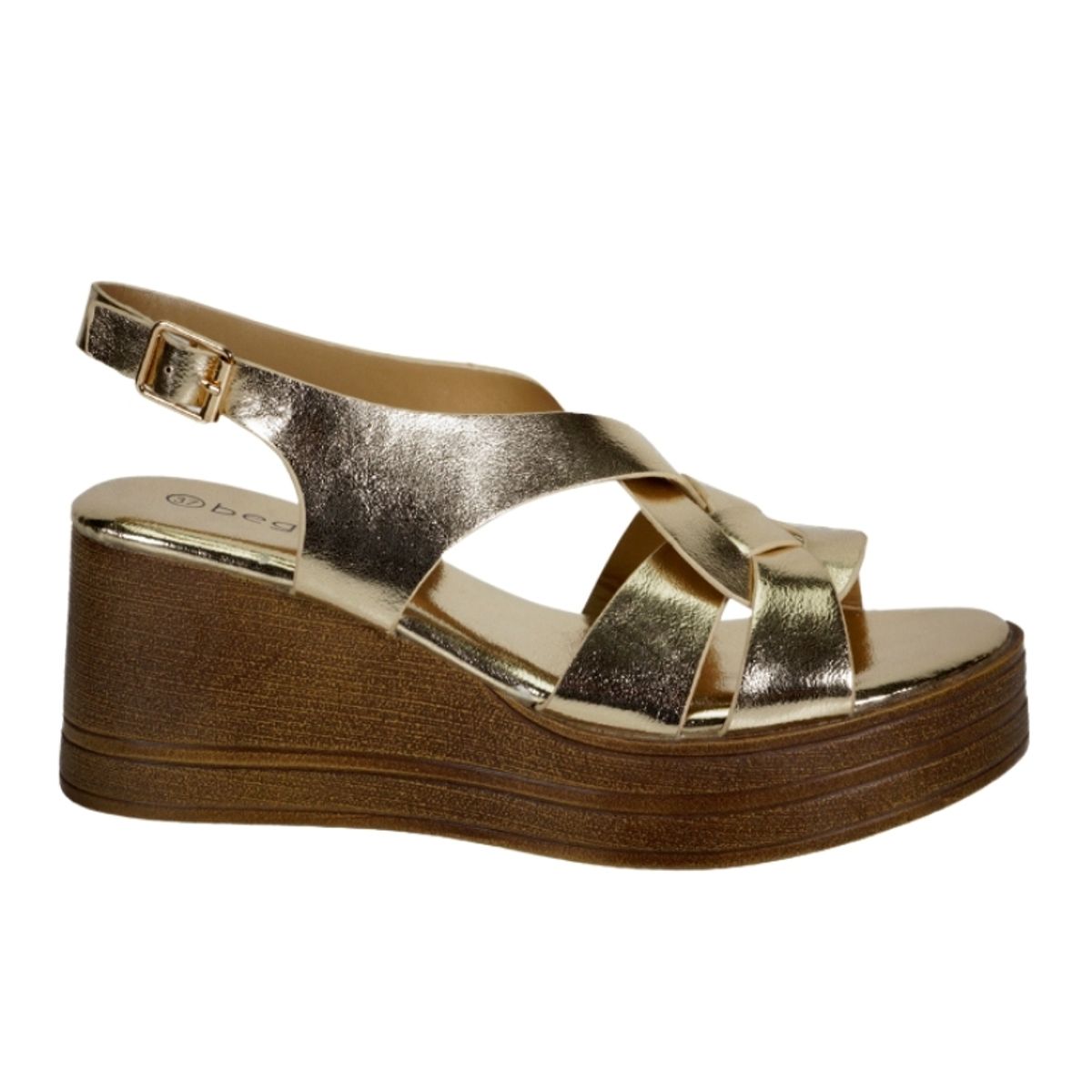 BEGOÑA - Sandalia Floriana Dorado BEGOÑA