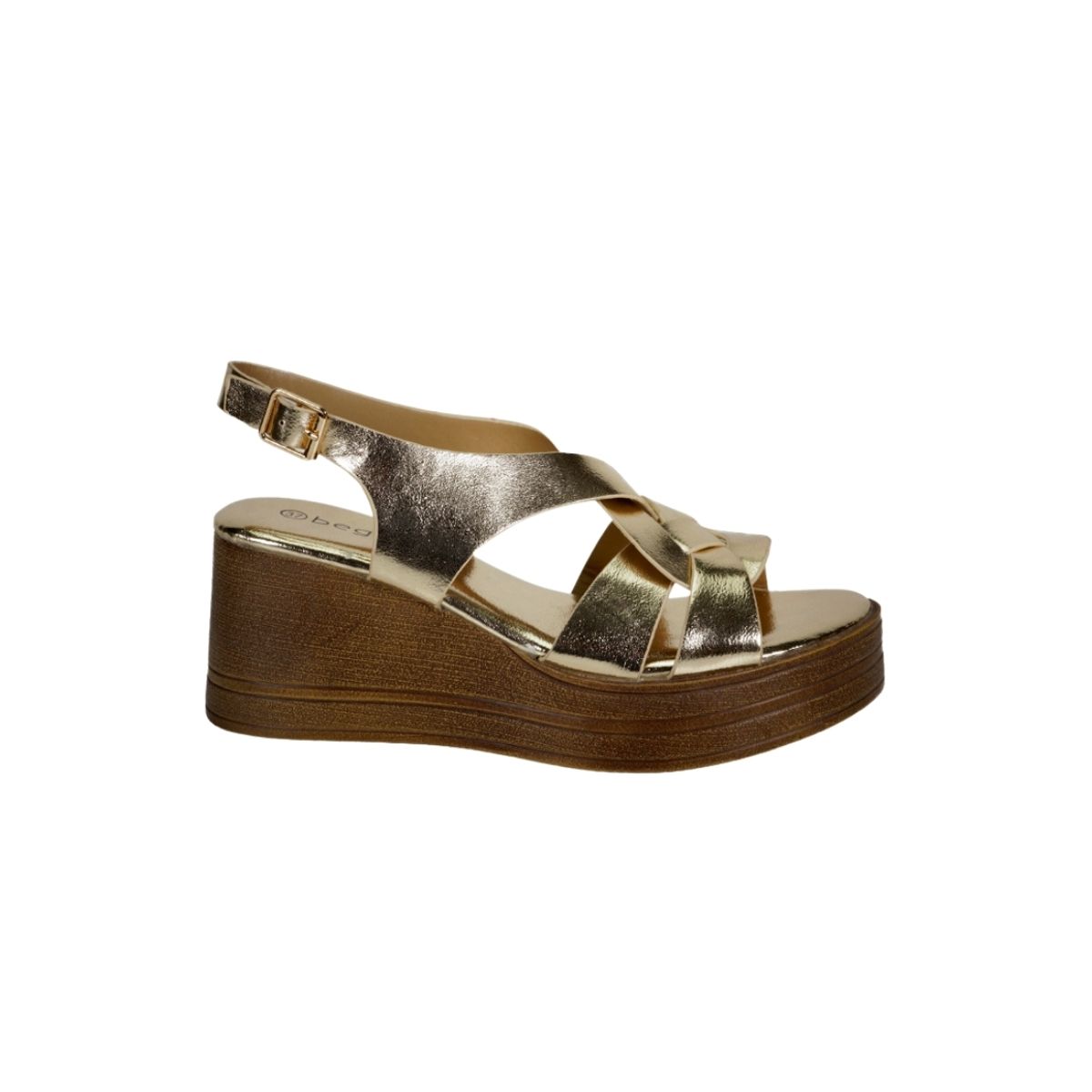 BEGOÑA - Sandalia Floriana Dorado BEGOÑA