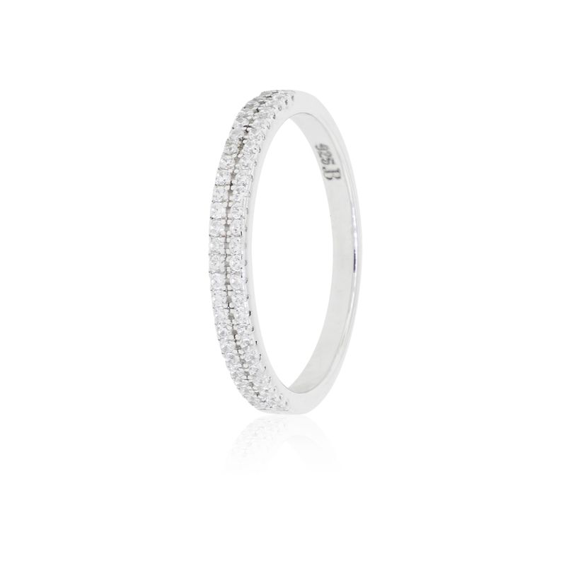 JB JOYAS BARON - Anillo de Plata Esterlina 925 Cintillo Doble
