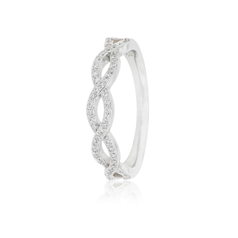 JB JOYAS BARON - Anillo de Plata Esterlina 925 Infinito en Circonita