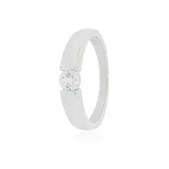 JB JOYAS BARON - Anillo de Plata Esterlina 925 Solitario Union Circon