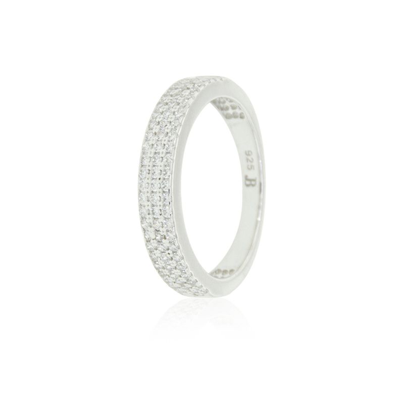 JB JOYAS BARON - Anillo de Plata Esterlina 925 Triple Cintillo