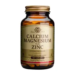 SOLGAR - Calcio + Magnesio + Zinc (100 tabs)