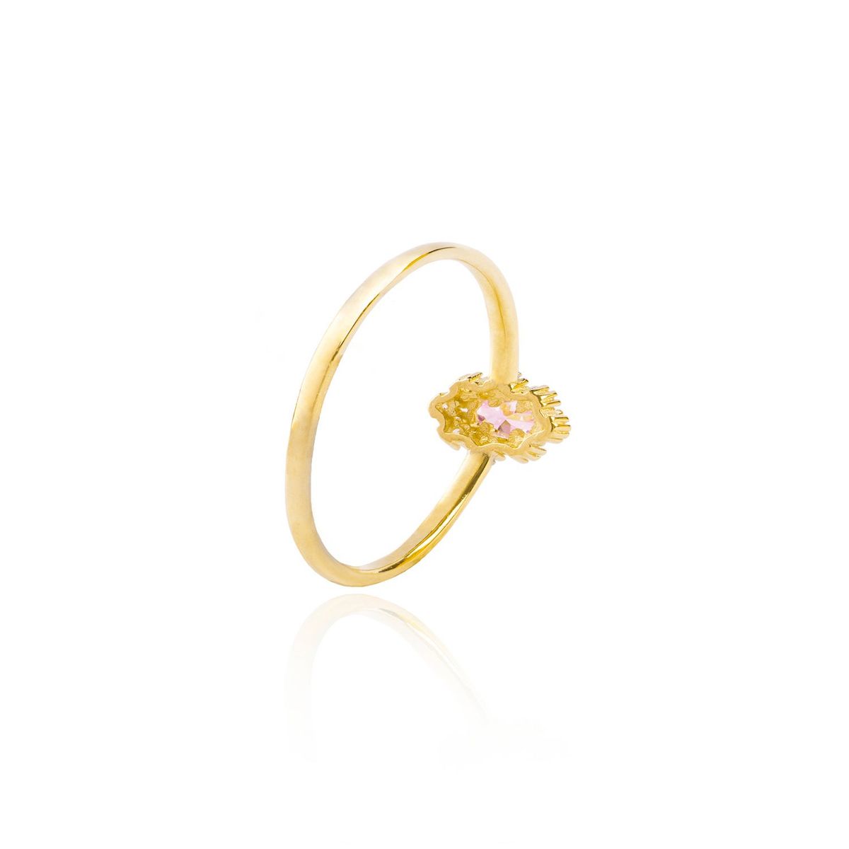 JB JOYAS BARON - Anillo Compromiso Oro Amarillo 18kt Central Rosa de Francia
