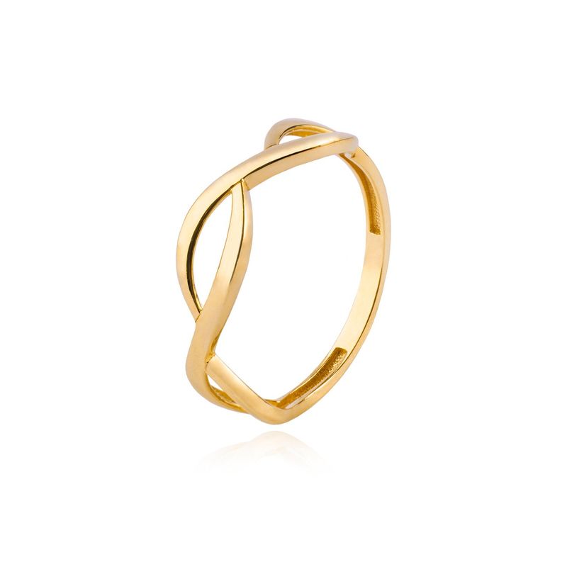 JB JOYAS BARON - Anillo de Oro 18kt Doble Infinito Liso