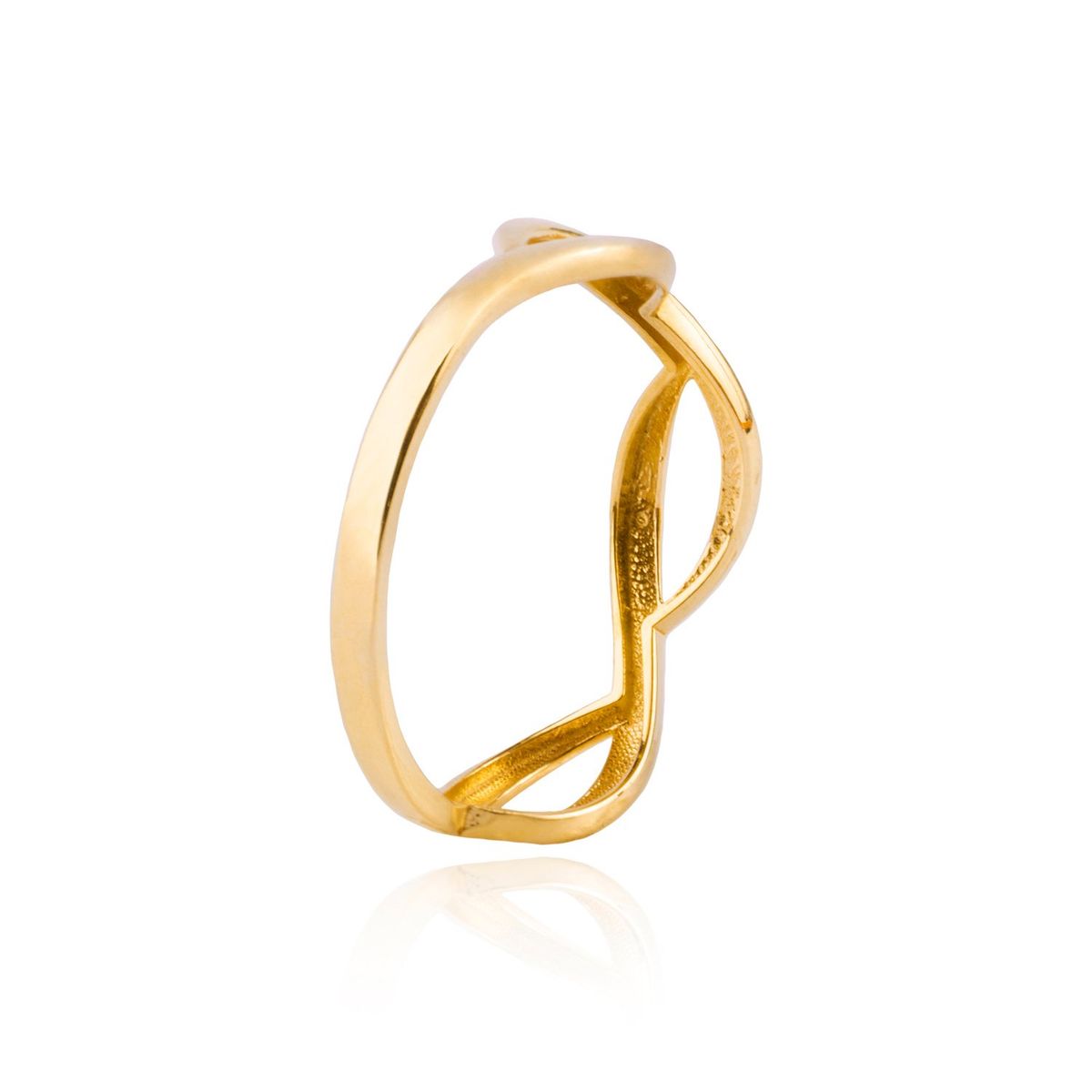 JB JOYAS BARON - Anillo de Oro 18kt Doble Infinito Liso