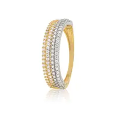 JB JOYAS BARON - Anillo Compromiso de Oro 18Kt Bicolor Circón