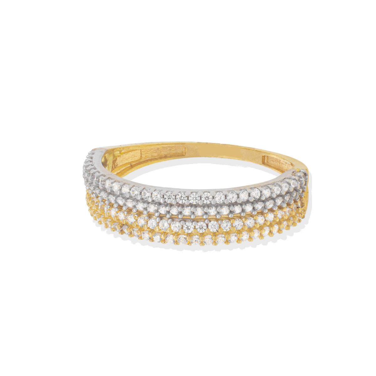 JB JOYAS BARON - Anillo Compromiso de Oro 18Kt Bicolor Circón