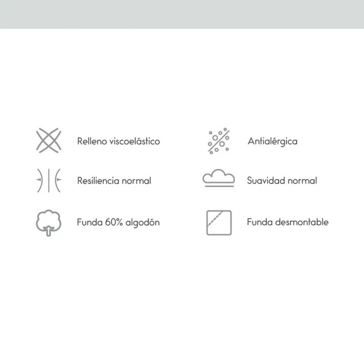 ROSEN - Set 2 Almohadas Rosen Viscoelástica Memory Max King 42x80 cm