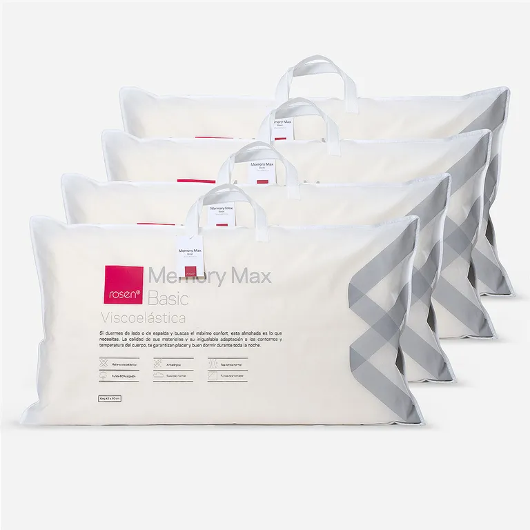 ROSEN Set 4 Almohadas Rosen Memory Max Basic King 42x80cm | Falabella Chile