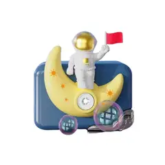 SANTU HOME & DECO - Camara Lanza Burbujas Niños Juguetes Astronauta Azul
