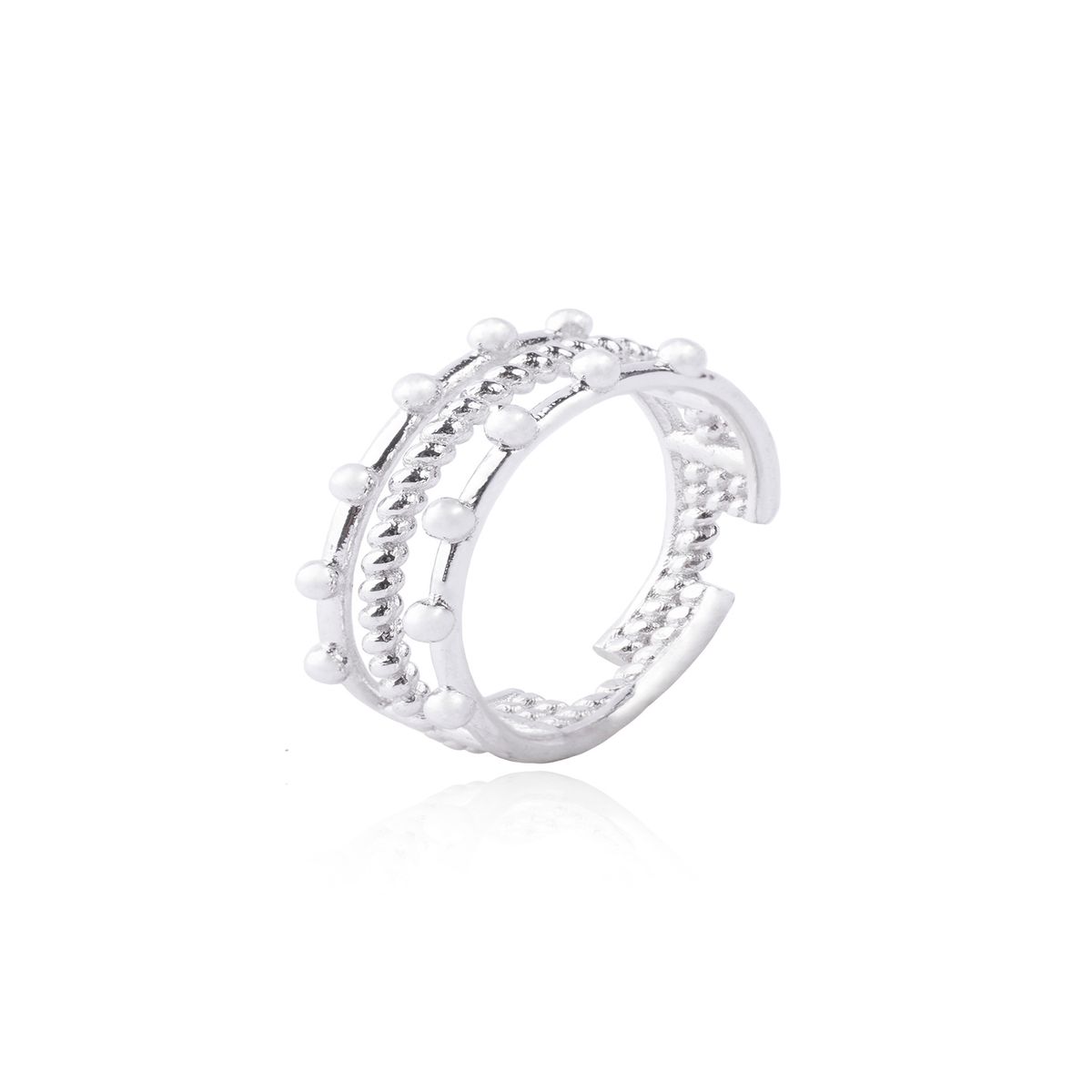JB JOYAS BARON - Anillo de Plata Esterlina 925 Bolitas