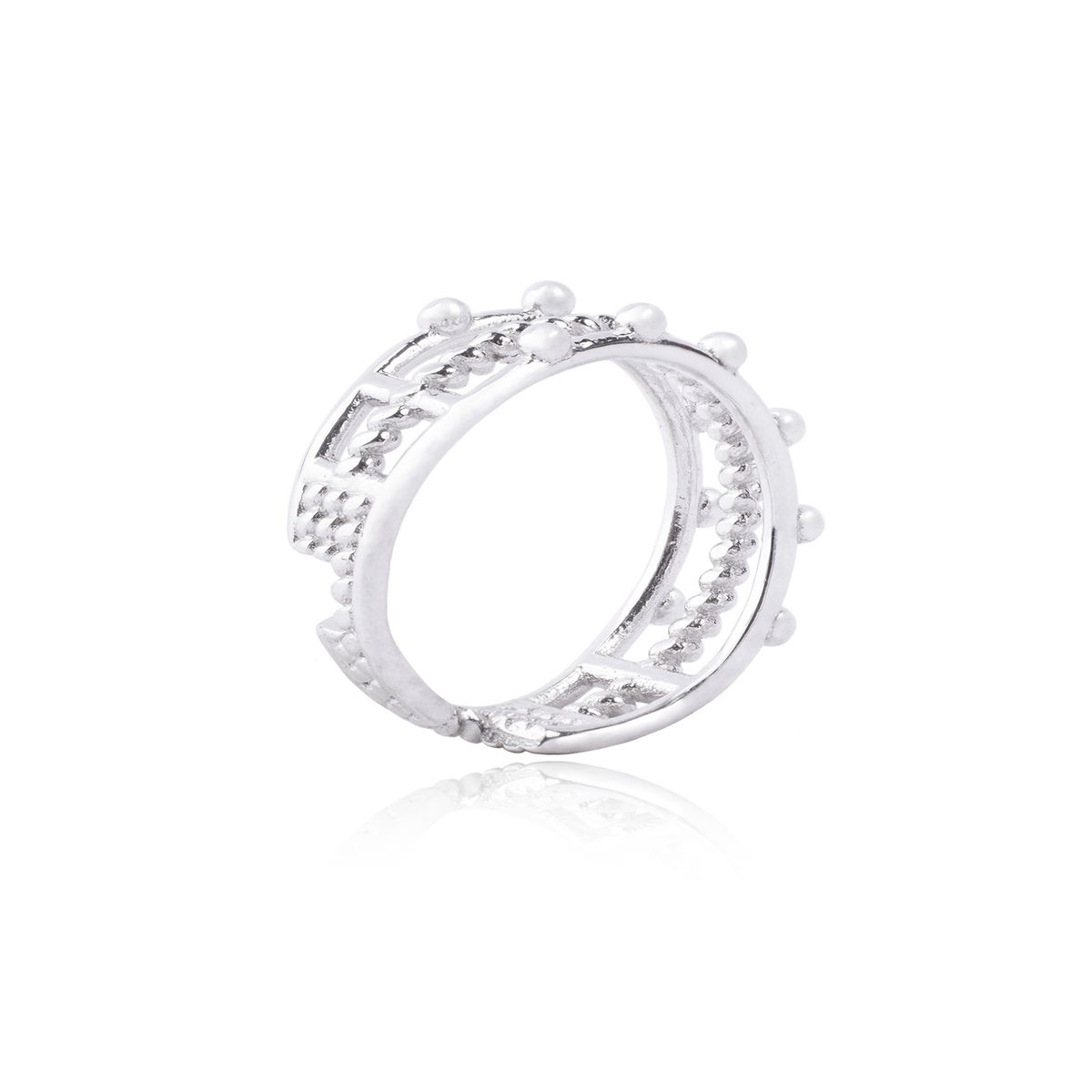 JB JOYAS BARON - Anillo de Plata Esterlina 925 Bolitas
