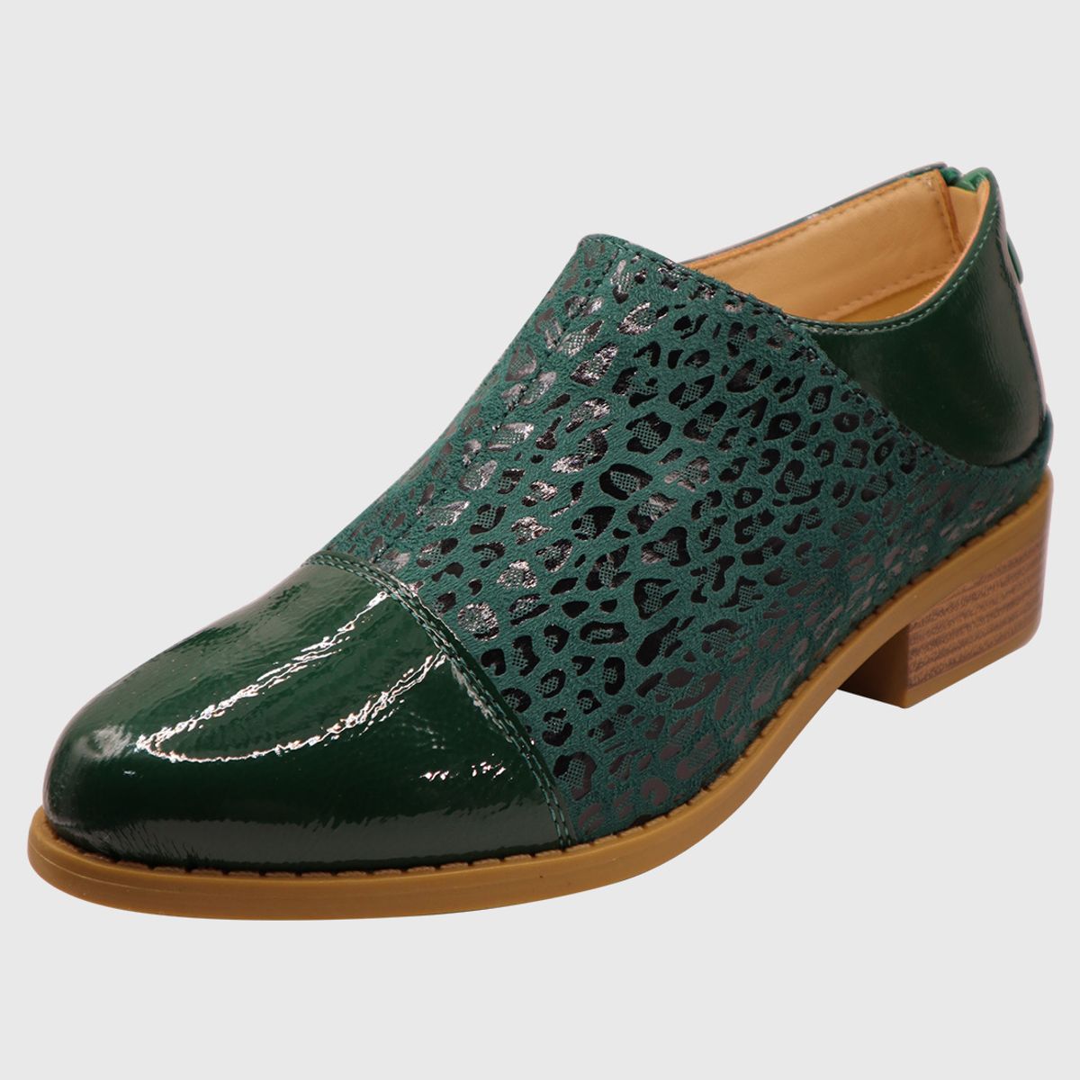 DINASTELLA - Mocasin animal print Verde