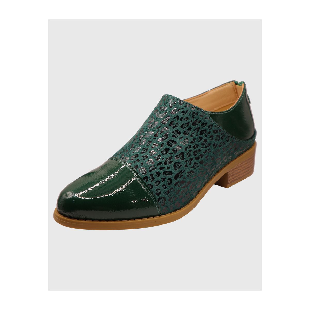 DINASTELLA - Mocasin animal print Verde
