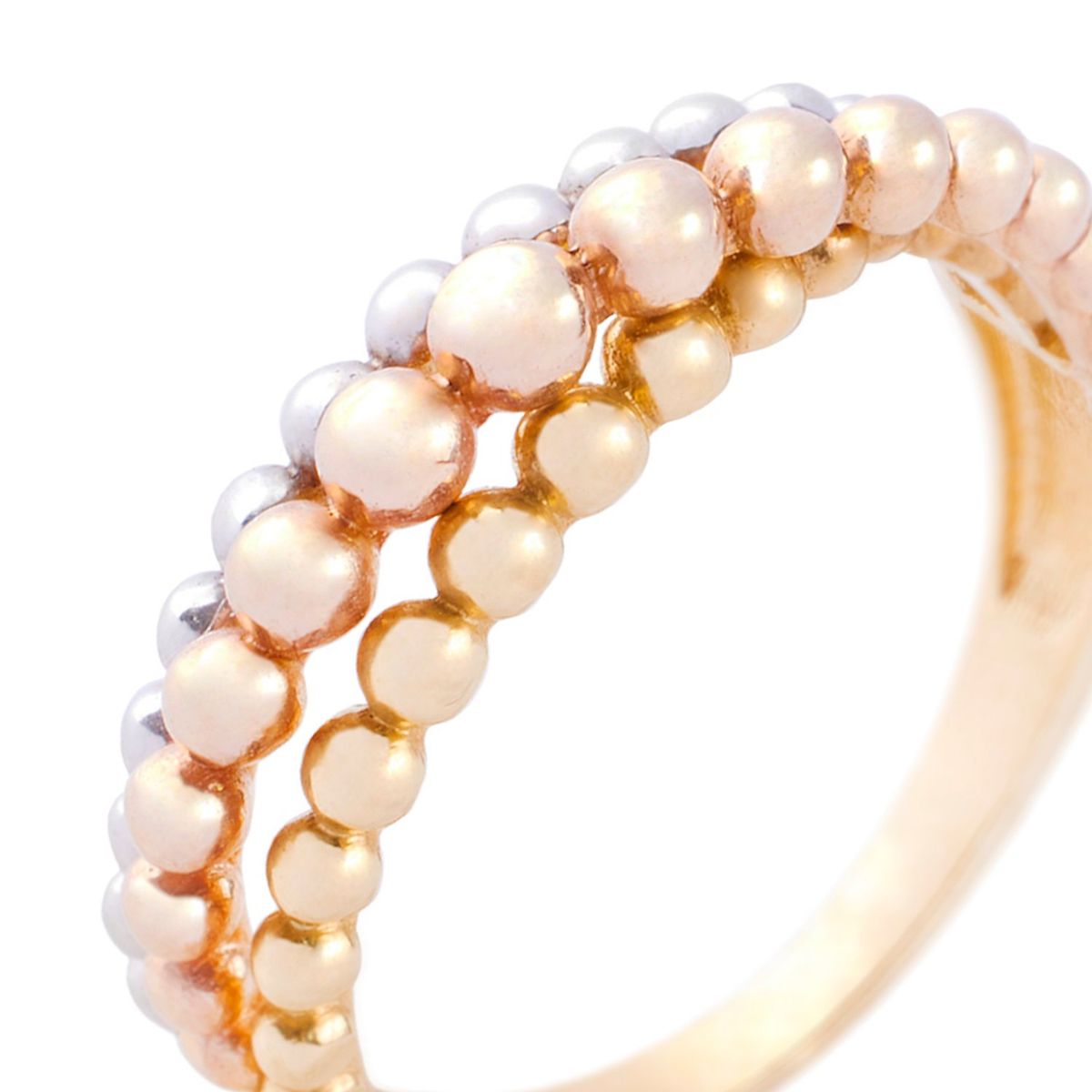 JB JOYAS BARON - Anillo de Oro Tricolor 18kt Burbujas