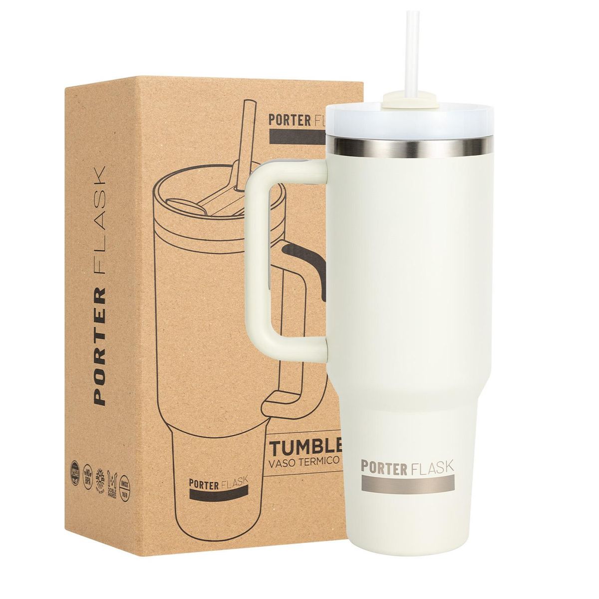 ONE2GO - Vaso Termico Mug 1,2L Inox Frio Calor - Crema