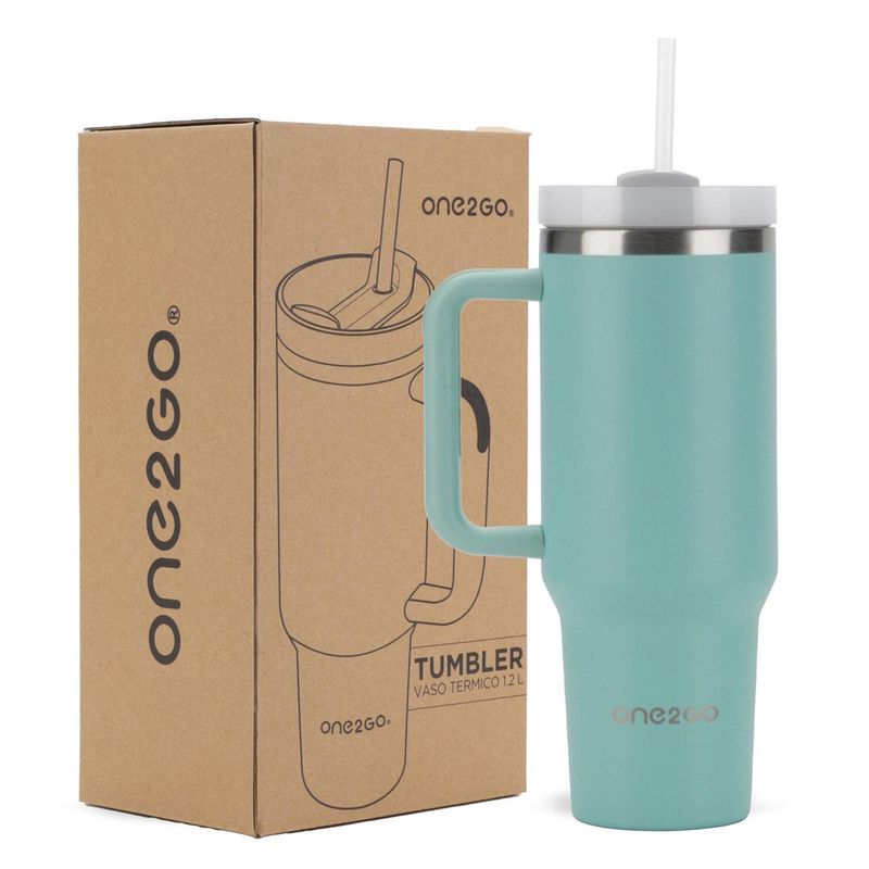 ONE2GO - Vaso Termico Mug 1,2L Inox Frio Calor - Verde claro