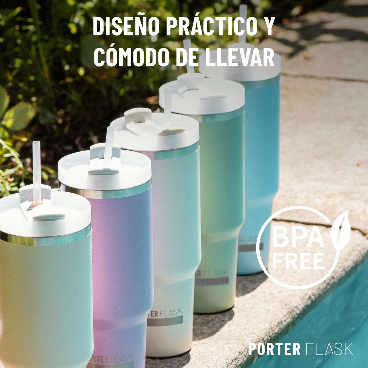 ONE2GO - Vaso Termico Mug 1,2L Inox Frio Calor - Celeste