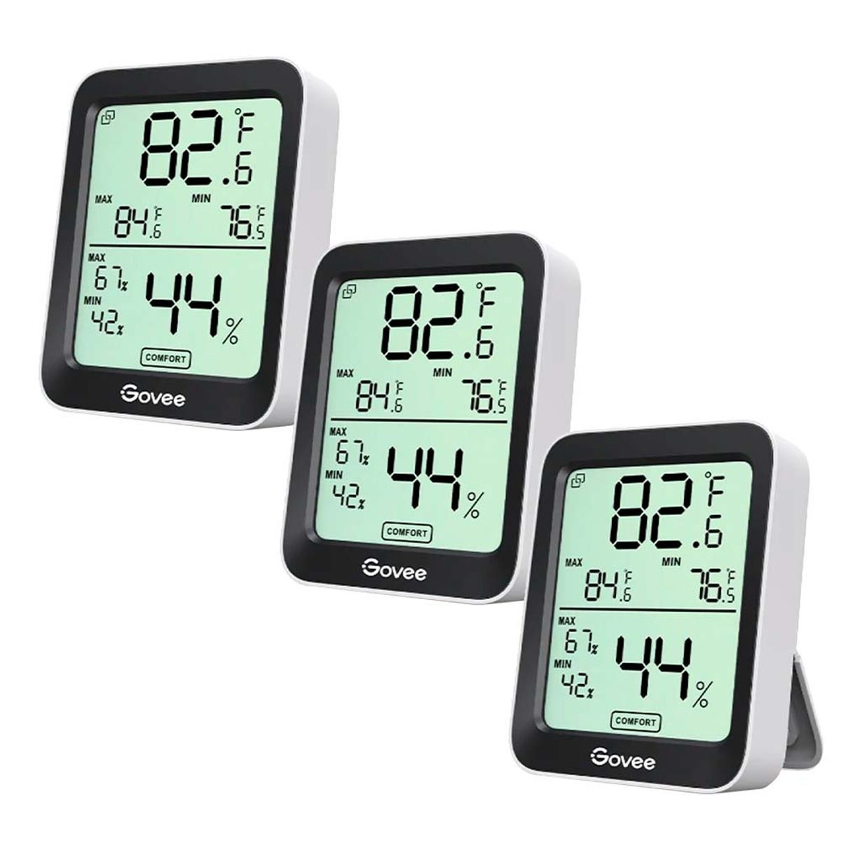 GOVEE - Pack 3x Termómetro Higrómetro Bluetooth Govee