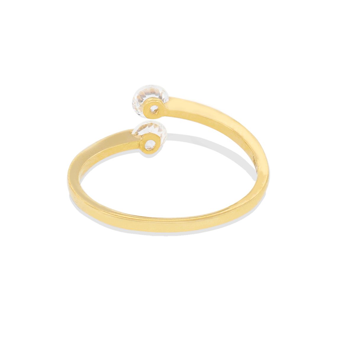 JB JOYAS BARON - Anillo de Oro 18kt Circon Tu y Yo
