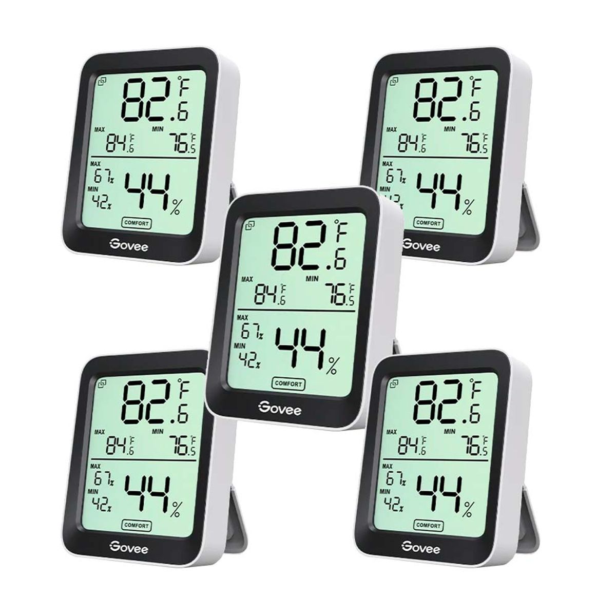 GOVEE - Pack 5x Termómetro Higrómetro Bluetooth Govee