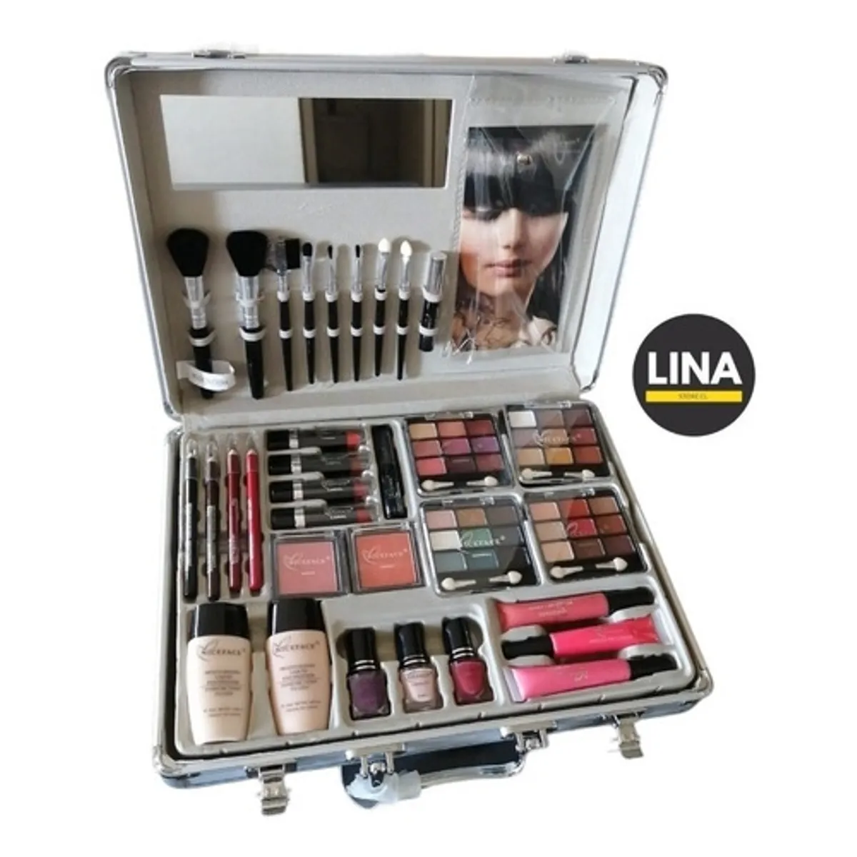 GENERICO - Set Maquillaje Profesional Con Labiales Sombra Ojos Esmalte.