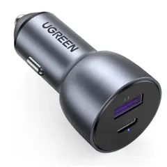 UGREEN - Cargador Automóvil 1USB-C 1USB-A Carga rápida 425W MAX ALUMINIO