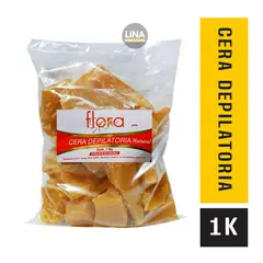 FLORA - Cera Depilatoria 100% Natural 1 Kilo En Trozo Profesional