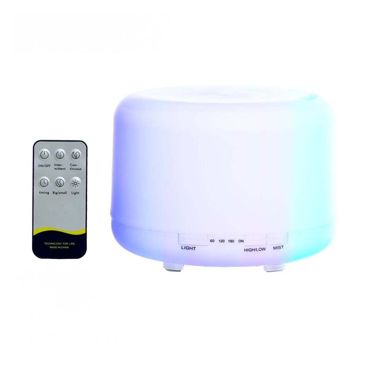 GENERICO - Humidificador Difusor De Aromas 500ml LED