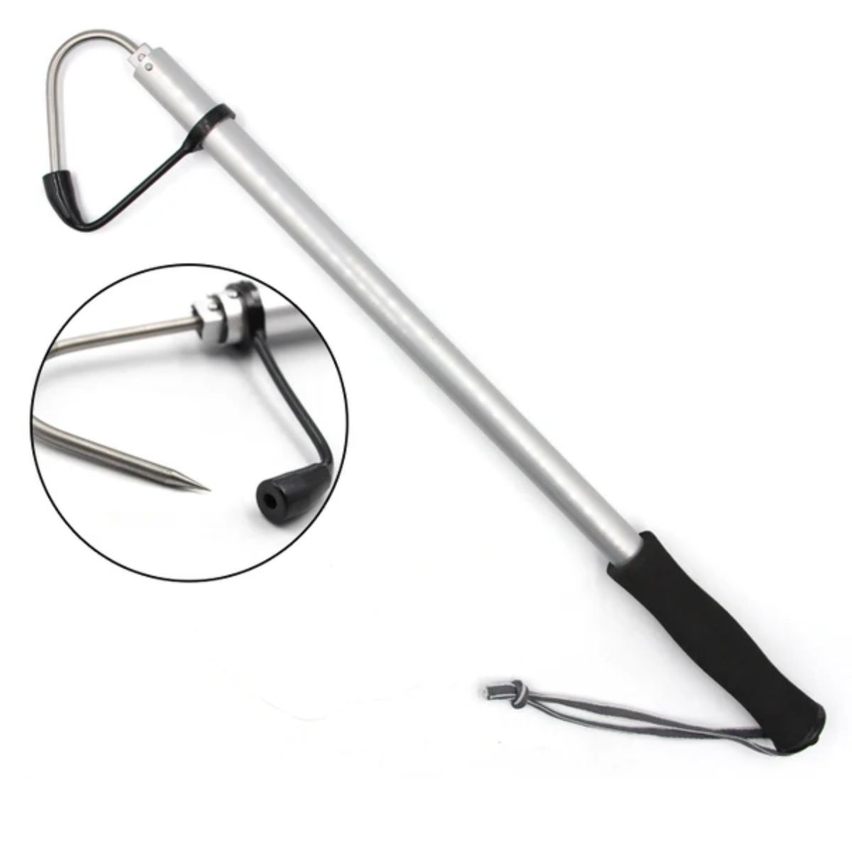 GENERICO - Gancho Para Pesca Caza Telescópico Con Mango De Goma 116cm