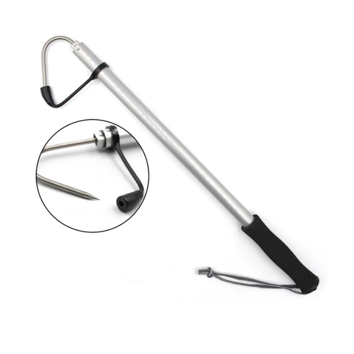 GENERICO - Gancho Para Pesca Caza Telescópico Con Mango De Goma 116cm