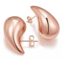 Aros Aretes Estilo Bottega Mujer Gota De Agua Tik Tok
