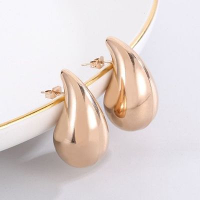 Imagen 2 del producto Aros Aretes Estilo Bottega Mujer Gota De Agua Tik Tok