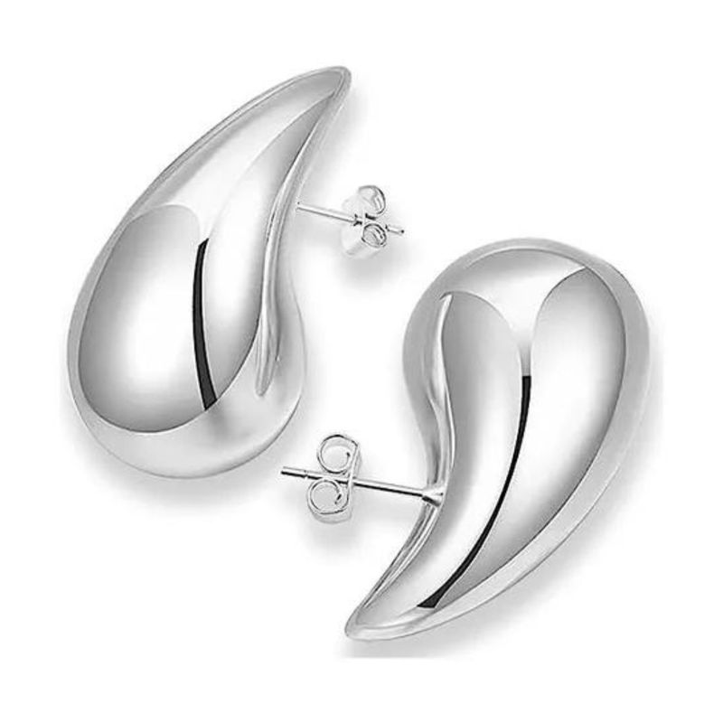 GENERICO - Aros Aretes Estilo Bottega Mujer Gota De Agua Tik Tok