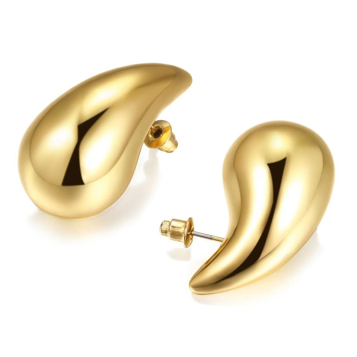 GENERICO - Aros Aretes Estilo Bottega Mujer Gota De Agua Tik Tok